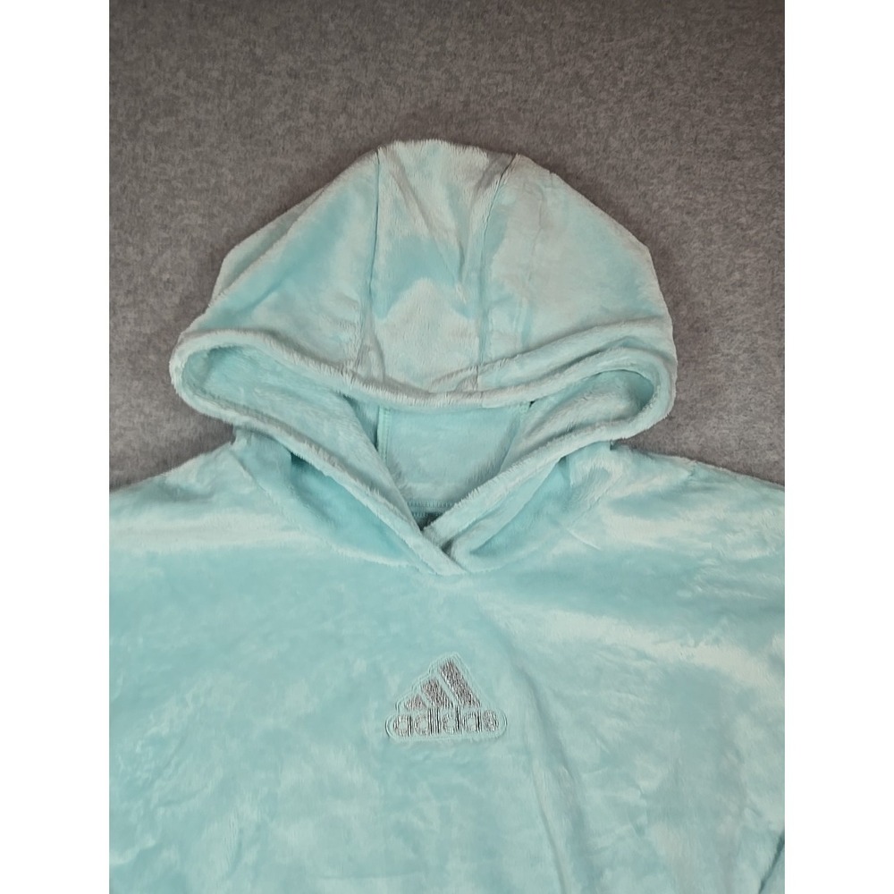 Adidas Originals Girls Size X-Large XL Velour Sweatshirt Hoodie‎ Pullover NWT - Picture 2 of 4